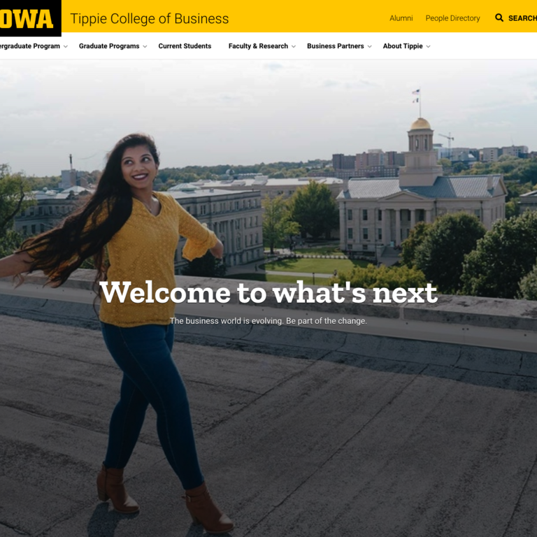 tippie.uiowa.edu homepage